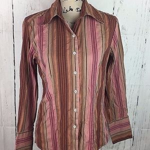 Long Sleeve Button Down Striped Shirt